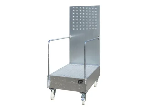 Verrijdbare Opvangbak,V. 2X200L Vat,Opvangvol. 215L