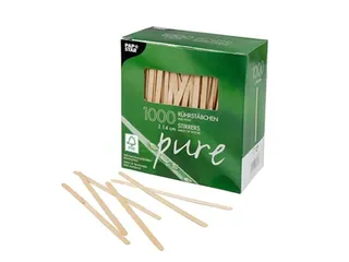 Roerstaafje uit hout 14 cm 1000 stuks - 1