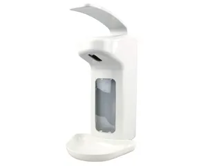 Zeep- & Desinfectiemiddeldispenser Kunststof wit 500 Ml + Opvangschaal - 1