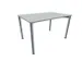 Table de réunion rectangulaire 720x1200x800 gris 4 pieds RAL9006