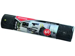 vuilniszak met trekkooord 57x72cm 60L 25micron LDPE zwart 10 stuks