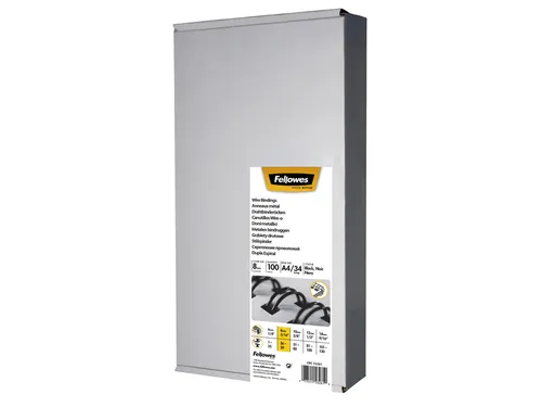 Draadrug Fellowes 8mm 34-rings A4 Zwart 100 Stuks
