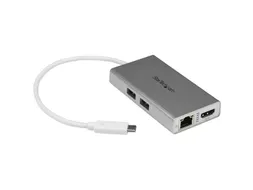 Usb-C Multiport Laptop Adapter 4K Hdmi - Gbe - Usb 3.0 - Zilver & Wit