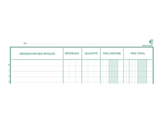 inventaris, ft 32 x 19,5 cm, Franstalig