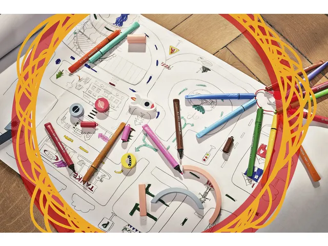 Viltstift STABILO Cappi 168/24 medium assorti etui à 24 stuks