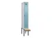 locker met bank,voor scheiding van kleding,HxBxD 2120x300x815mm,1vak