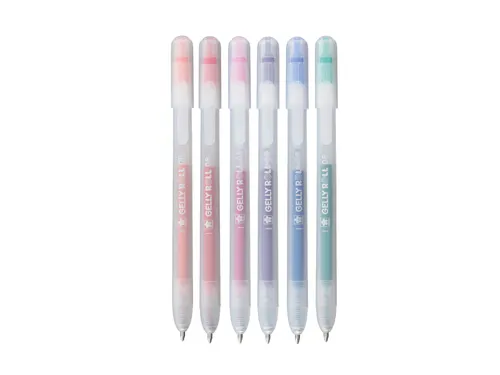 Gelschrijver Sakura Gelly Roll Stardust 08 klikfunctie set à 6 kleure