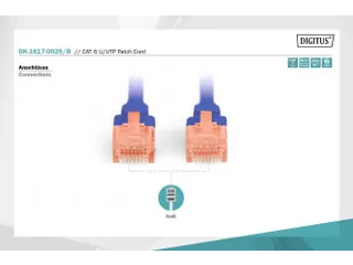 CAT 6 U-UTP patchkabel Cu LSZH AWG 26/7 Lengte 0,25m Blauw - 3