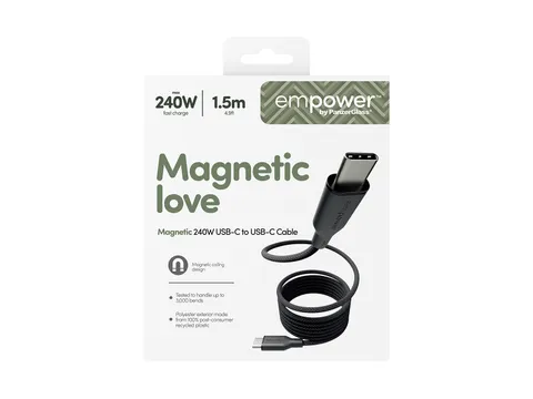 PanzerGlass empower by Magnetic 240W USB-C to USB-C Cable | USB