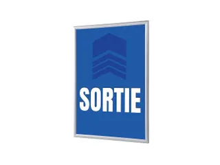 Kliklijst A1 complete set met print "SORTIE" Blauw - 1