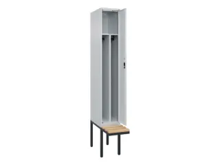 locker met bank,voor scheiding van kleding,HxBxD 2120x300x815mm,1vak - 1