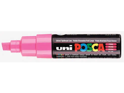 Verfstift Posca PC8K Brede punt 8mm schuin roze