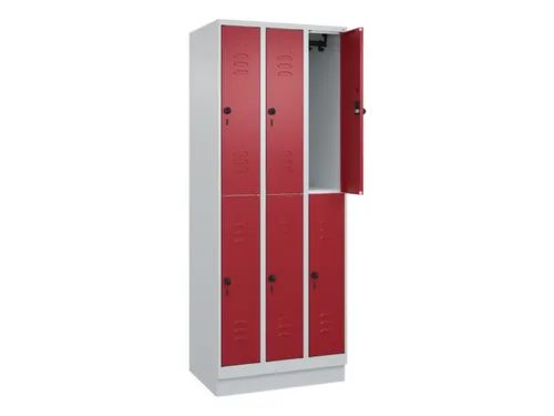 dubbeldekse locker,HxBxD 1950x750x500mm,3x2vak.,vak B 250mm