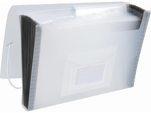 Voorordner A4 PP 13 Vaks Elastieksluiting Transparant