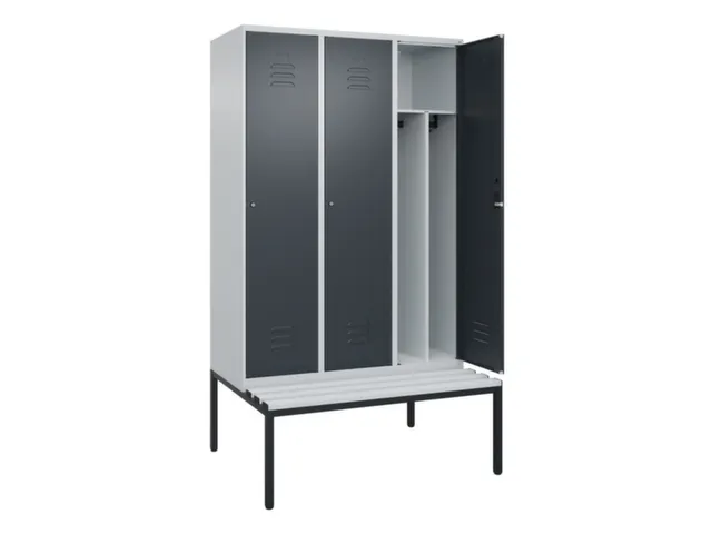 locker voor scheiding van kleding,HxBxD 2120x1200x815mm,3vak