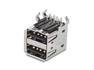 Usb A Vrouwelijk, Dubbele Connector 90°, Voor Pcb - 1