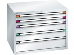 armoire à tiroirs HxlxP 800x1005x695mm RAL7035 face avant RAL7035