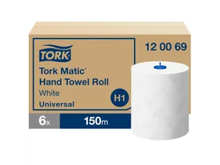 Tork 120069 Matic Universal Handdoekrol 2-laags Wit 150 meter 6 Rollen - 1