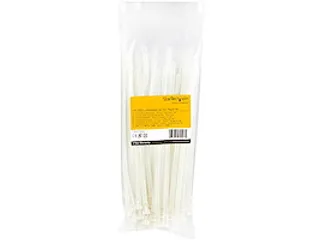 25cm Herbruikbare Kabelbinders wit nylon 100 stuks - 6