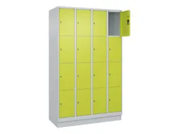 lockerkast,HxBxD 1950x1200x500mm,4x4vakken,vak B 300mm,cil.-slot