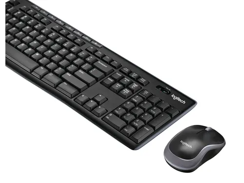 Logitech MK270 UK layout Toetsenbord + Muis Zwart