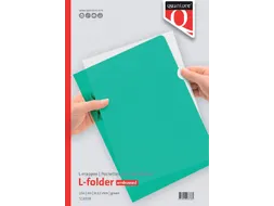 Insteekmap L-model Quantore A4 PP 0.12mm groen 25 stuks