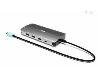 USB-C Metal Nano 3x Display (DP, HDMI and VGA) Docking Station + Power - 1