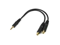 15cm Stereo Splitterkabel Y-adapter 3,5mm M naar 2x 3,5mm F