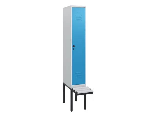 locker met bank,HxBxD 1950x300x815mm,1vak,vak B 300mm,draaigrendel