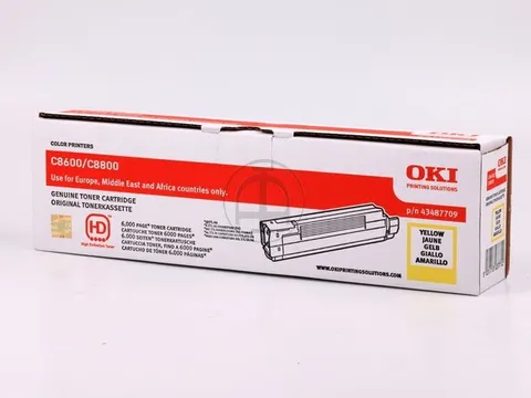 Tonercartridge Oki 43487709 C8600 Geel