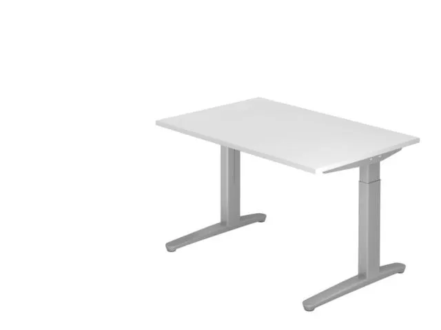 In hoogte verstelbaar bureau,HxBxD 680-850x1200x800mm,blad wit