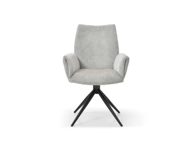 Bezoekersstoel,Stervoetonderstel Ronde Buis Zwart,M. Armleuningen