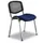 Buisstalen Stoel Zitting Donkerblauw Stof Netrug Zitting BxD 475x415mm