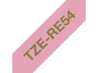 Brother TZe-RE54 stoflint goud op roze - breedte 24 mm, lengte 4 meter - 1