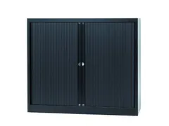 Roldeurkast Inclusief 2 Legborden Zwart 103x120x43