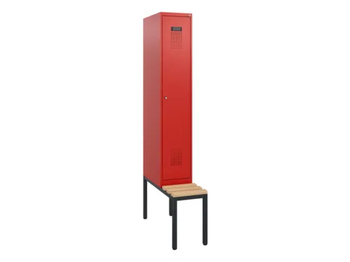 locker met bank,HxBxD 1950x300x815mm,1vak,vak B 300mm,cilinderslot