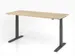 Bureau assis-debout électrique 700-1200x1800x800mm chêne/graphite