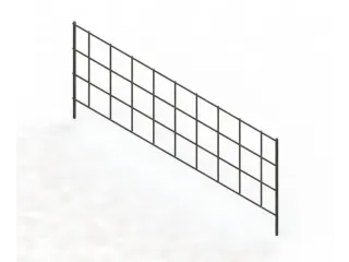 afschermrooster,v. inhaakstelling,HxD 150x500mm,vrijstaand,staal - 1