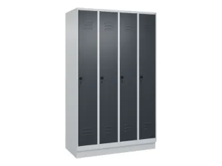 locker,HxBxD 1950x1200x500mm,4vak,vak B 300mm,draaigrendel,sokkel - 1