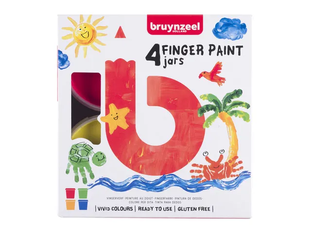 Vingerverf Bruynzeel Kids assorti 4 potjes