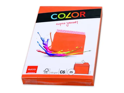 envelop Office Color FSC C6 100 gram oranje 20 stuks