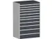ladekast HxBxD 1600x1050x650mm 11laden RAL7035 front RAL7016