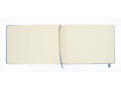Schetsboek Kangaro A5 landscape sky blue PU HC 80 vel 140gr roomwit me
