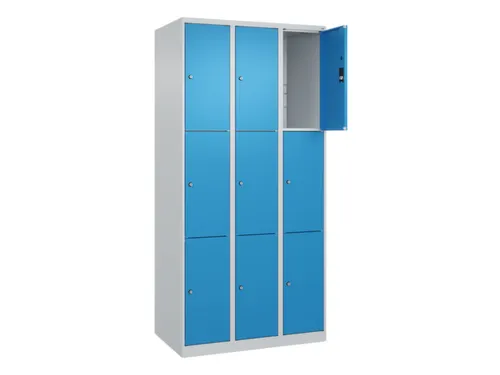 lockerkast,HxBxD 1850x900x500mm,3x3vakken,vak B 300mm,cil.-slot