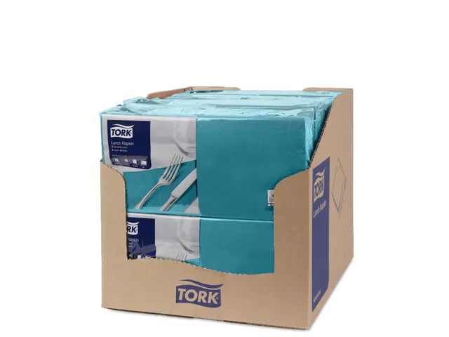 Tork 477845 Lunchservet Advanced Blauwgroen 33x33cm
