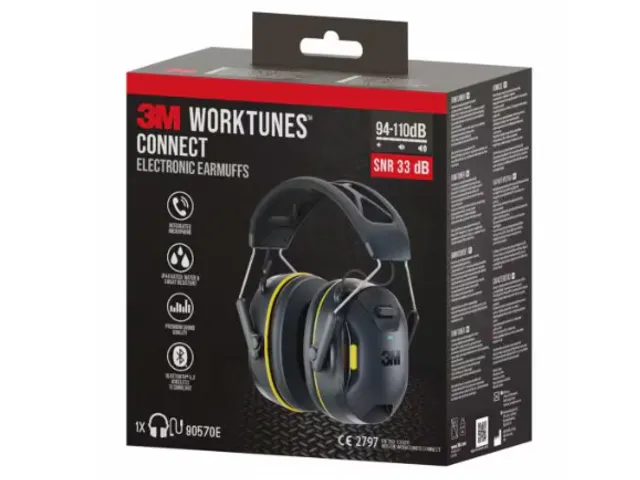 Oorkap 3M WorkTunes Connect Bluetooth 94-110 dB zwart