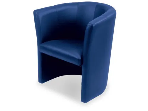 Fauteuil Echt Leer Zit Hxbxd 46X48X49Cm Totale Hxb 77X69Cm Donkerblauw
