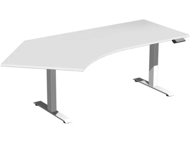 Av. régl. él. hauteur bureau d'angle HxlxP 730-1230x2166x1130mm