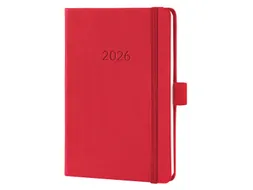 Weekagenda Conceptum A6 2026 (NL/FR/EN/DU) red Hardcover
