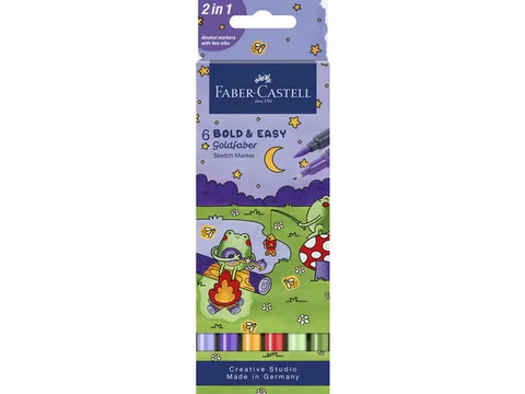 Sketchmarker Faber-Castell Goldfaber etui 6 stuks Bold Easy World of F